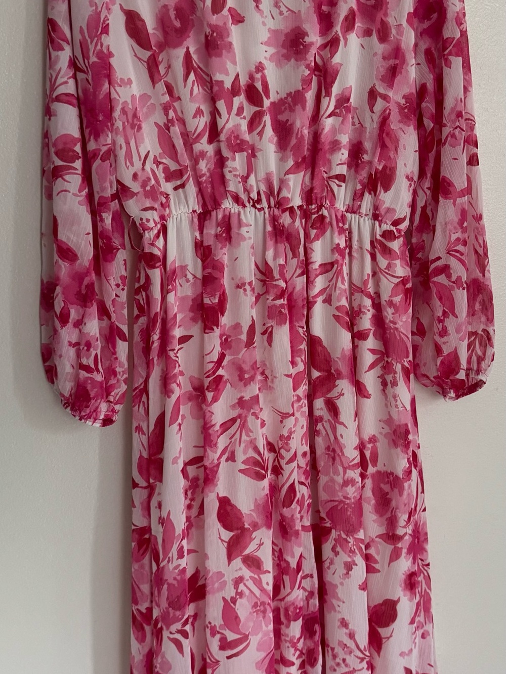 Zara Pink Watercolor Print Dress - Picture 7 of 9